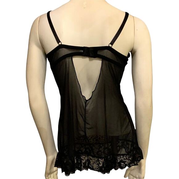 Felina Leopard Print Lingerie Negligee Nightdress Boudoir Teddy Babydoll Large - Picture 4 of 6